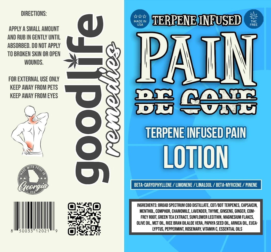 GOOD LIFE : Pain Be Gone Terpene Lotion | 8oz