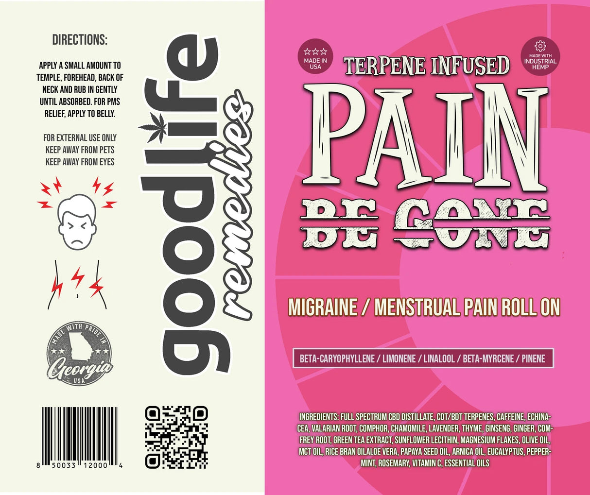 GOOD LIFE : Pain Be Gone Migraine/Menstrual Roll-On