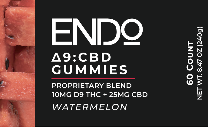 ENDO 10MG D9:25MG CBD Gummies