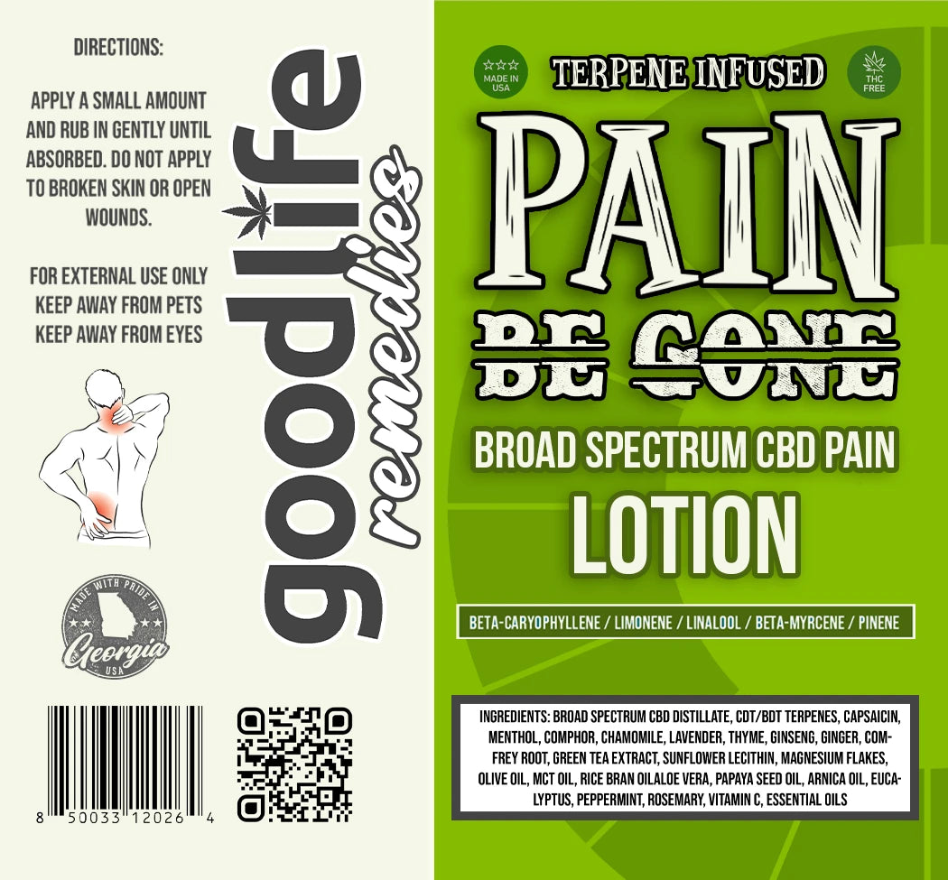 GOOD LIFE : Pain Be Gone CBD Lotion | 8oz