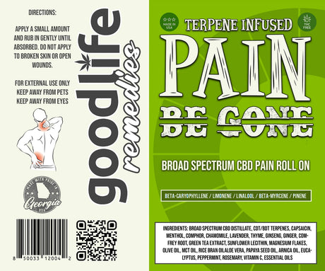 GOOD LIFE : Pain Be Gone Broad Spectrum CBD Roll-On