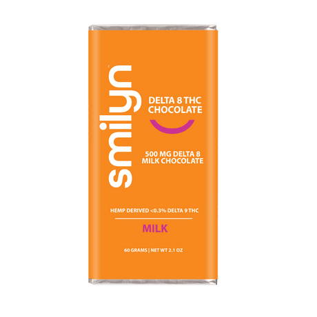 Smilyn Wellness Delta 8 Chocolate Bar 500mg Milk Chocolate
