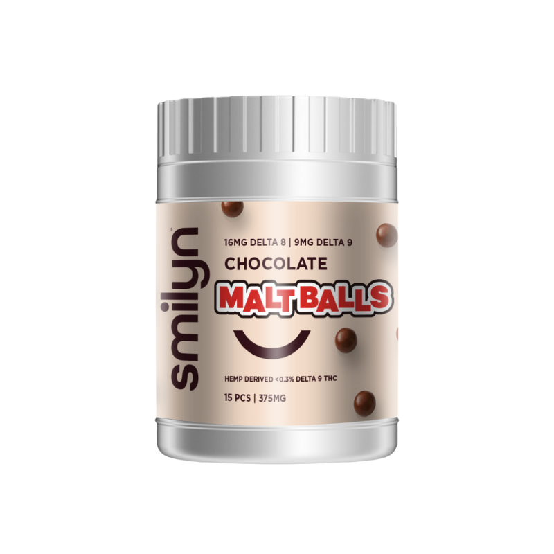 Smilyn Delta 8 / Delta 9 Chocolate Malt Balls